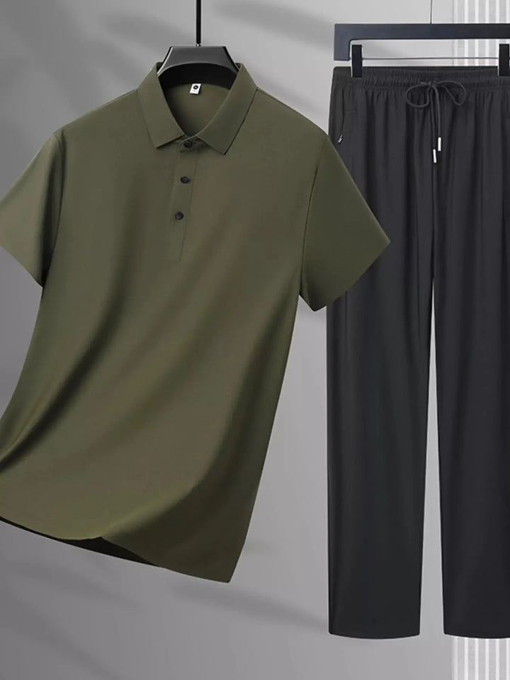 Men's Plus Size Button Detail Polo and Pants Set - aura - fashionMen's Plus Size Button Detail Polo and Pants SetM1f3a020e88cc481da20bb124c4d57c6f - Max - OriginTrendsiaura - fashion