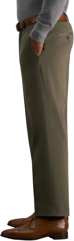 Elevate Your Wardrobe with Men's Premium No Iron Khaki Classic Fit Flat Front Casual Pants – Perfect for Every Occasion!