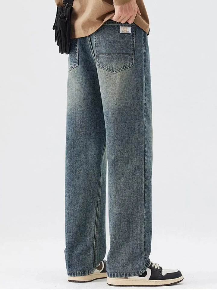 Men's Vintage Wash Loose Fit Jeans - aura - fashionMen's Vintage Wash Loose Fit Jeans28887cdb3c - 24ec - 4d14 - bc62 - c3549c89705e - Max - OriginTrendsiaura - fashion