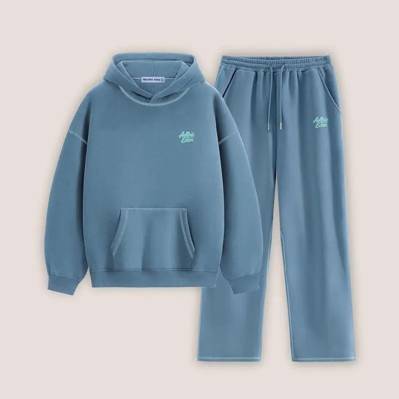 AELFRIC EDEN Cloud Classic Unisex 2 Piece Set Oversized Hoodie & Baggy Sweatpants Y2K Lounge Sweatsuit