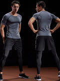 Elevate Your Game with the 2025 Men's Compression T-Shirt - Quick Dry, Elastic Sportswear for All Seasons!