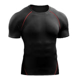 Elevate Your Game with the 2025 Men's Compression T-Shirt - Quick Dry, Elastic Sportswear for All Seasons!