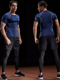 Elevate Your Game with the 2025 Men's Compression T-Shirt - Quick Dry, Elastic Sportswear for All Seasons!