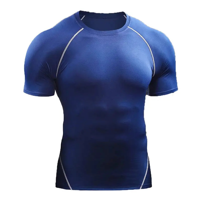 Elevate Your Game with the 2025 Men's Compression T-Shirt - Quick Dry, Elastic Sportswear for All Seasons!