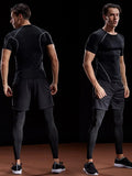 Elevate Your Game with the 2025 Men's Compression T-Shirt - Quick Dry, Elastic Sportswear for All Seasons!