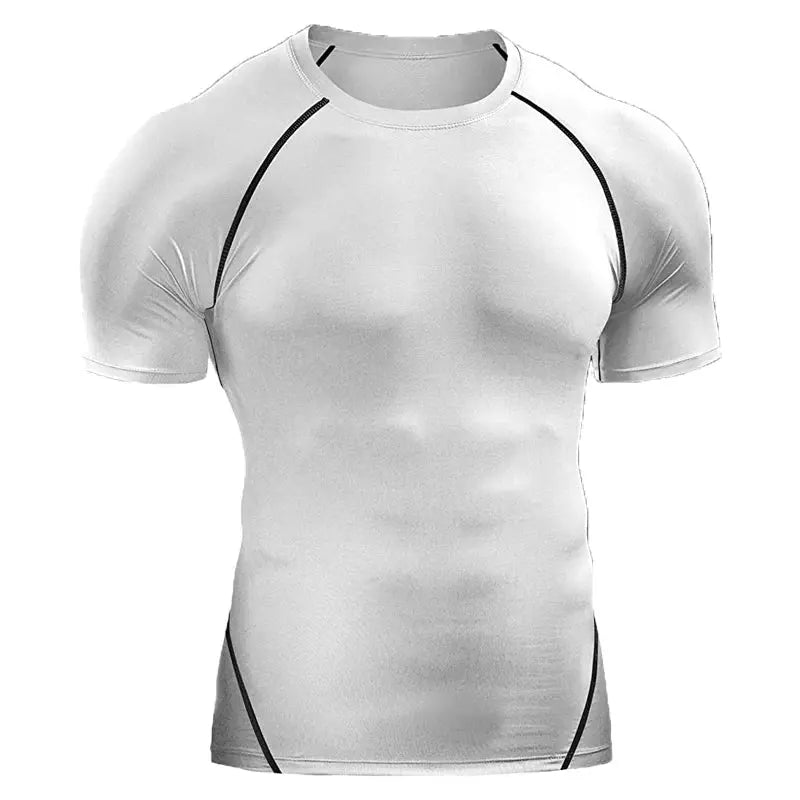 Elevate Your Game with the 2025 Men's Compression T-Shirt - Quick Dry, Elastic Sportswear for All Seasons!