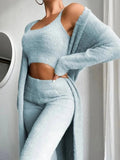 3 - Piece Fuzzy Fleece Loungewear Set - aura - fashion3 - Piece Fuzzy Fleece Loungewear SetSABD7EAMijn winkelaura - fashion