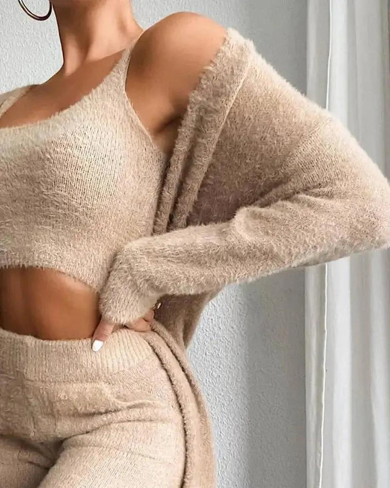 3 - Piece Fuzzy Fleece Loungewear Set - aura - fashion3 - Piece Fuzzy Fleece Loungewear SetSC9B49FMijn winkelaura - fashion