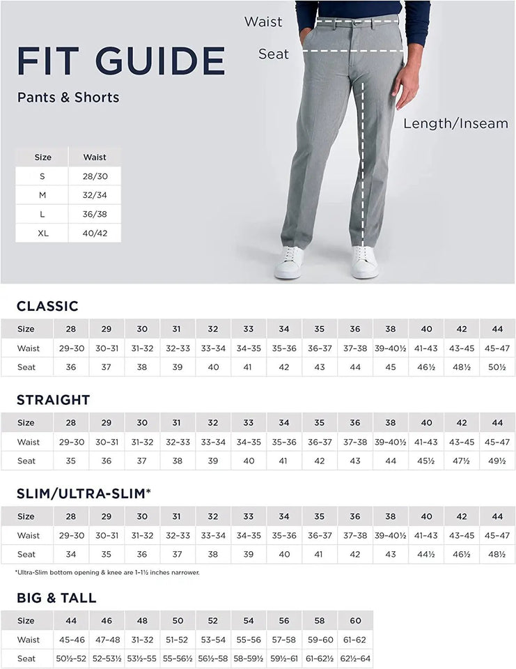 Elevate Your Wardrobe with Men's Premium No Iron Khaki Classic Fit Flat Front Casual Pants – Perfect for Every Occasion!