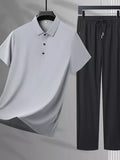 Men's Plus Size Button Detail Polo and Pants Set - aura - fashionMen's Plus Size Button Detail Polo and Pants SetMeb9fdbc77c414f75bc8ca34aef4f0f0a - Max - OriginTrendsiaura - fashion