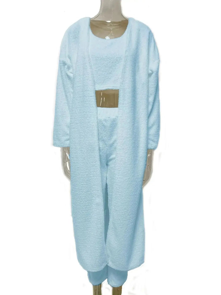 3 - Piece Fuzzy Fleece Loungewear Set - aura - fashion3 - Piece Fuzzy Fleece Loungewear SetS3 - Piece Fuzzy Fleece Loungewear SetMijn winkelaura - fashion