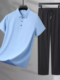 Men's Plus Size Button Detail Polo and Pants Set - aura - fashionMen's Plus Size Button Detail Polo and Pants SetMfc9586ea4ae3483c9329f2f68c3682f2 - Max - OriginTrendsiaura - fashion