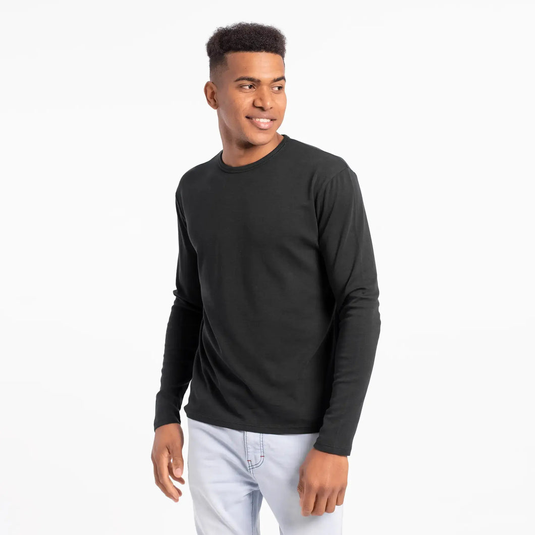 Men'S Organic Pima Long Sleeve Cotton T-Shirt - aura - fashionMen'S Organic Pima Long Sleeve Cotton T-ShirtSMen'S Organic Pima Long Sleeve Cotton T-Shirtaura - fashionaura - fashion