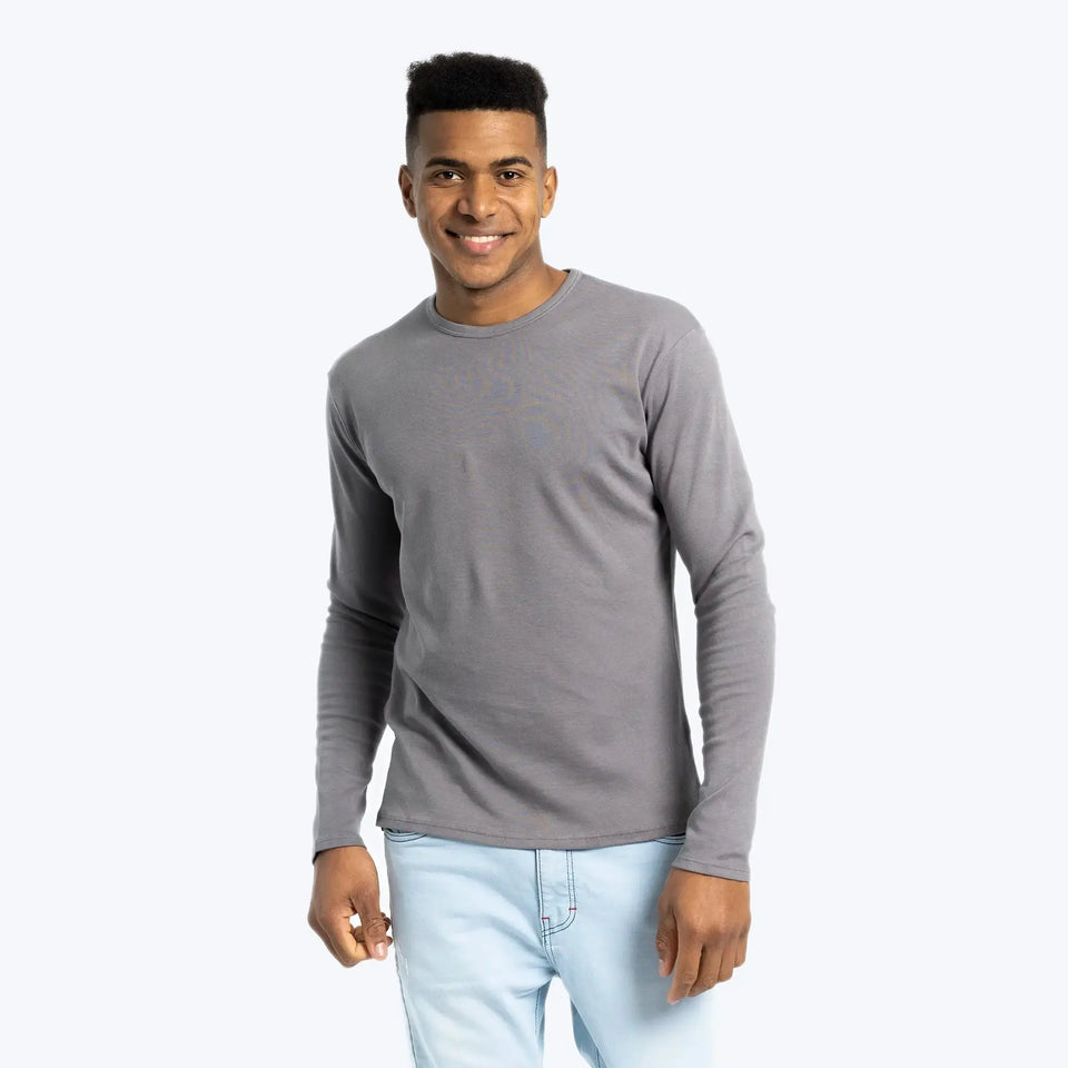 Men'S Organic Pima Long Sleeve Cotton T-Shirt - aura - fashionMen'S Organic Pima Long Sleeve Cotton T-ShirtSMen'S Organic Pima Long Sleeve Cotton T-Shirtaura - fashionaura - fashion