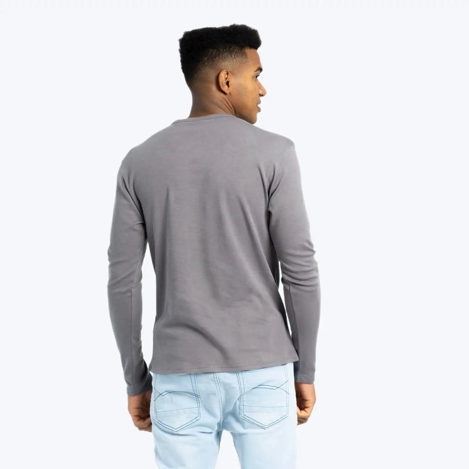 Men'S Organic Pima Long Sleeve Cotton T-Shirt - aura - fashionMen'S Organic Pima Long Sleeve Cotton T-ShirtSMen'S Organic Pima Long Sleeve Cotton T-Shirtaura - fashionaura - fashion