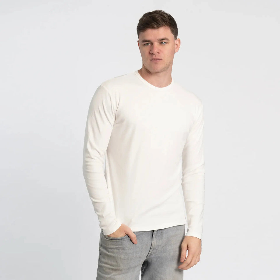 Men'S Organic Pima Long Sleeve Cotton T-Shirt - aura - fashionMen'S Organic Pima Long Sleeve Cotton T-ShirtSMen'S Organic Pima Long Sleeve Cotton T-Shirtaura - fashionaura - fashion