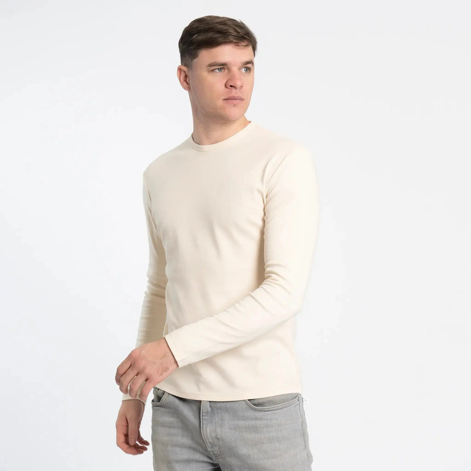 Men'S Organic Pima Long Sleeve Cotton T-Shirt - aura - fashionMen'S Organic Pima Long Sleeve Cotton T-ShirtSMen'S Organic Pima Long Sleeve Cotton T-Shirtaura - fashionaura - fashion