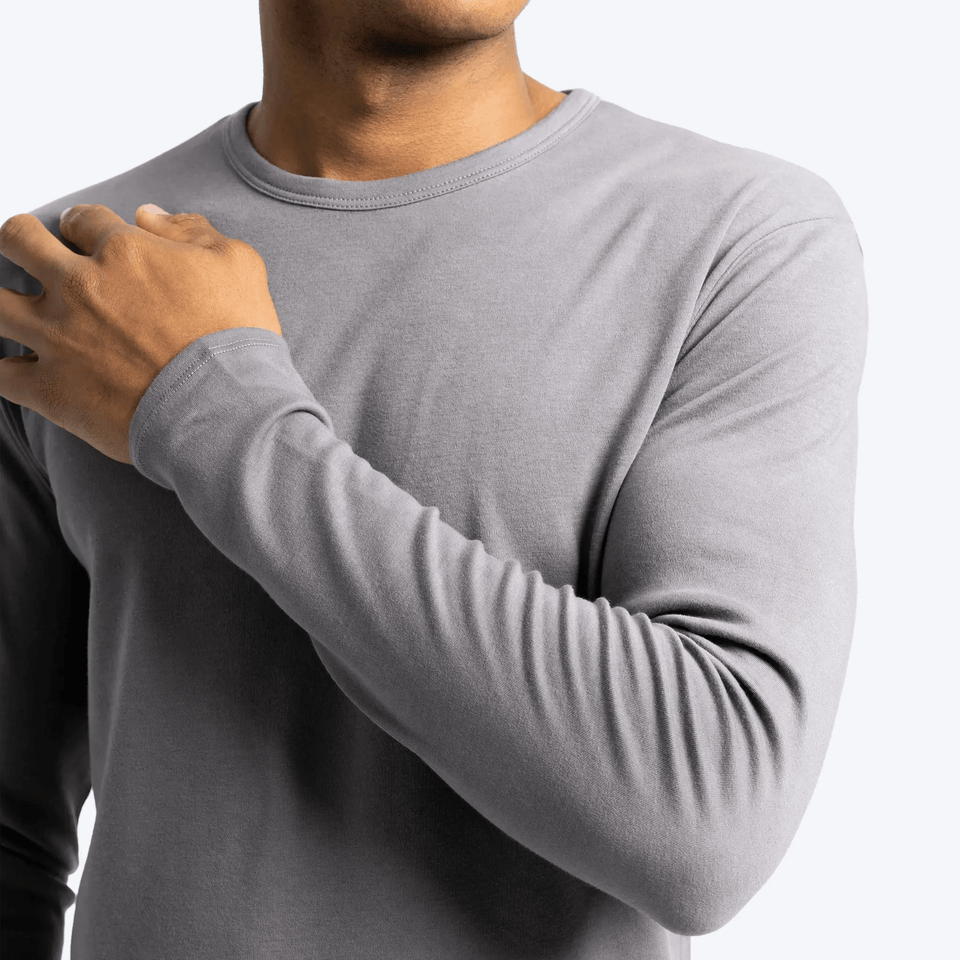 Men'S Organic Pima Long Sleeve Cotton T-Shirt - aura - fashionMen'S Organic Pima Long Sleeve Cotton T-ShirtSMen'S Organic Pima Long Sleeve Cotton T-Shirtaura - fashionaura - fashion