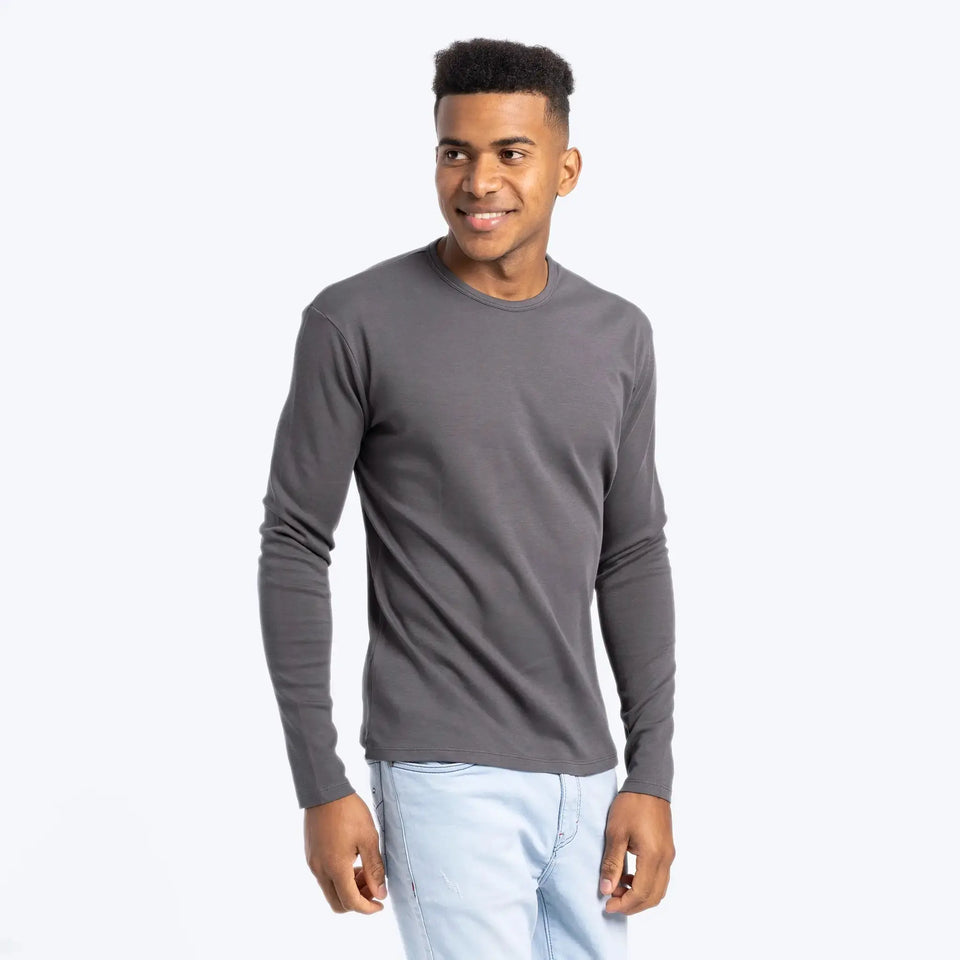 Men'S Organic Pima Long Sleeve Cotton T-Shirt - aura - fashionMen'S Organic Pima Long Sleeve Cotton T-ShirtSMen'S Organic Pima Long Sleeve Cotton T-Shirtaura - fashionaura - fashion